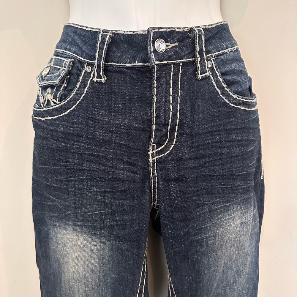 Cartise Classic Dark Blue Straight Leg Jeans